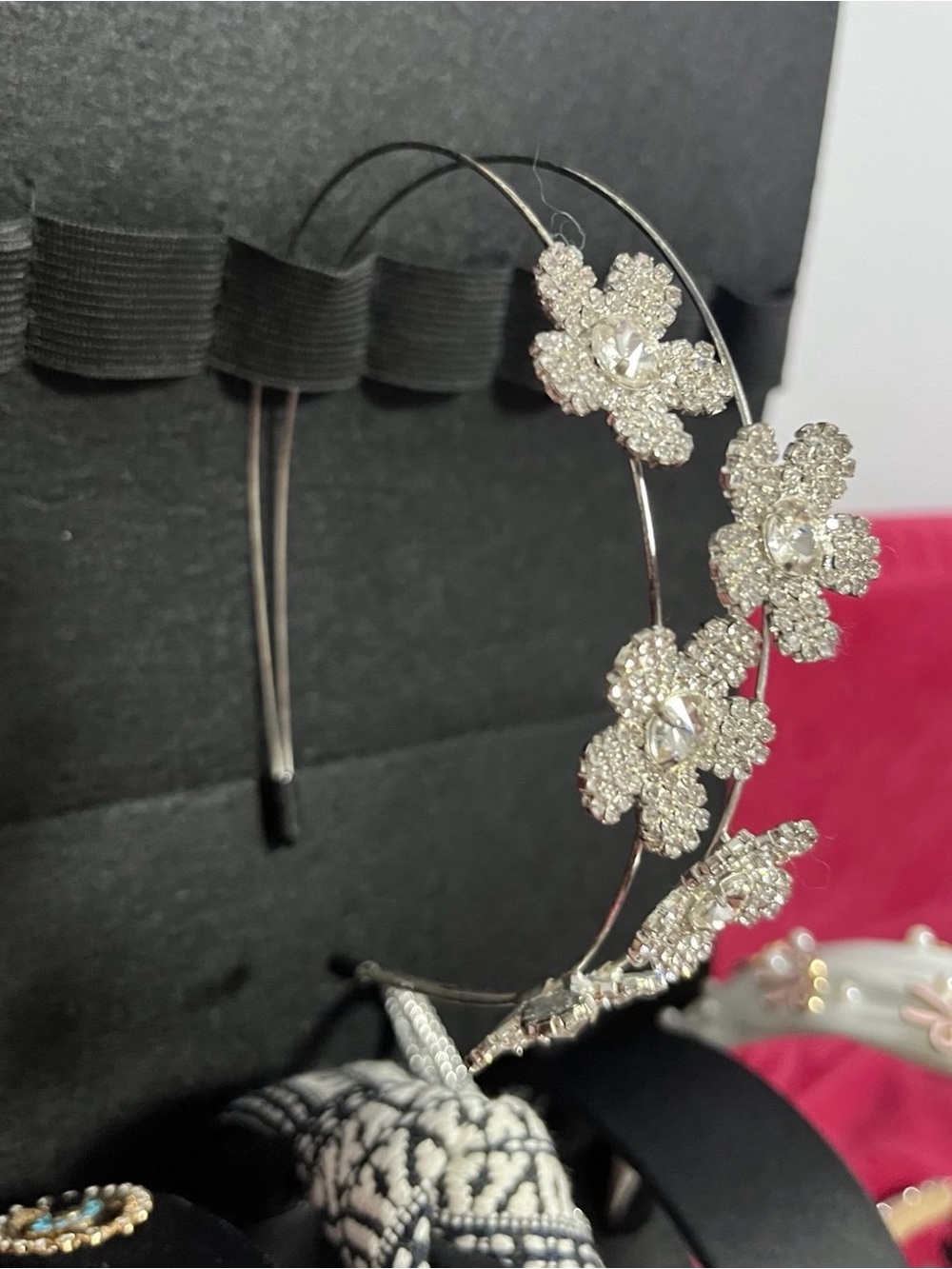 Crystal Floral Headband - Silver Sparkle